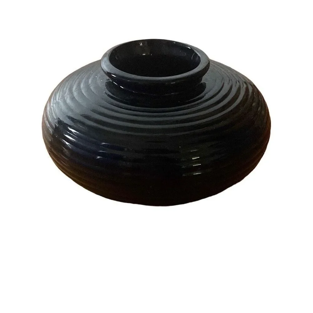 Vintage 90s Party lite dark brown black glass candle holder bud vase Partylite - Picture 3 of 4